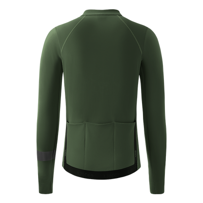 Men's Thermal Cycling Jersey CL-1 Shadow Chaser-Deep Moss Green