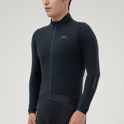 Men's Training Thermal Cycling Jacket Black-Galaxy