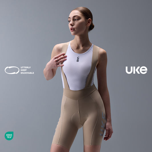 Women's Road Bib Shorts RS200-Grayish brown
