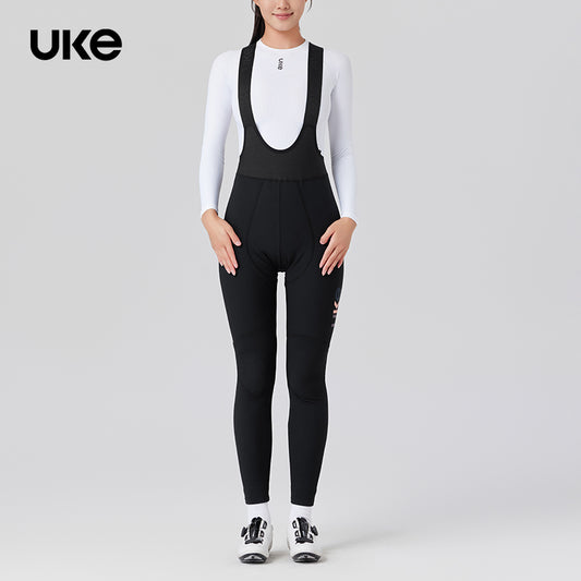 Women's Windproof Thermal Bib Tights PR-1 Black-Black