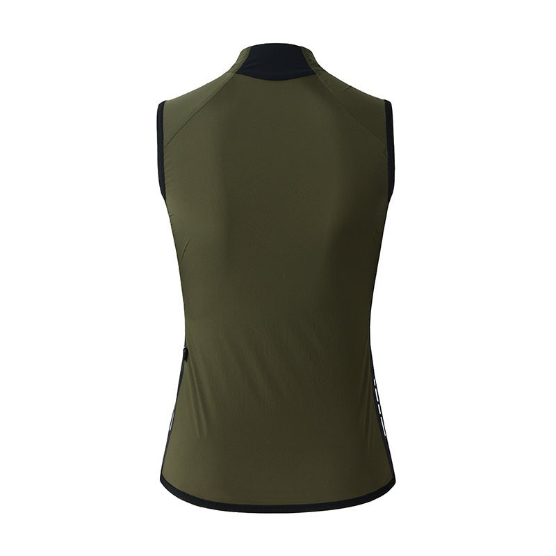 Women's  Cycling Gilet CL-1 WindNight-Olive Green