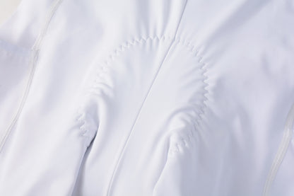 Women's Cargo Bib Shorts Yun Lan-White