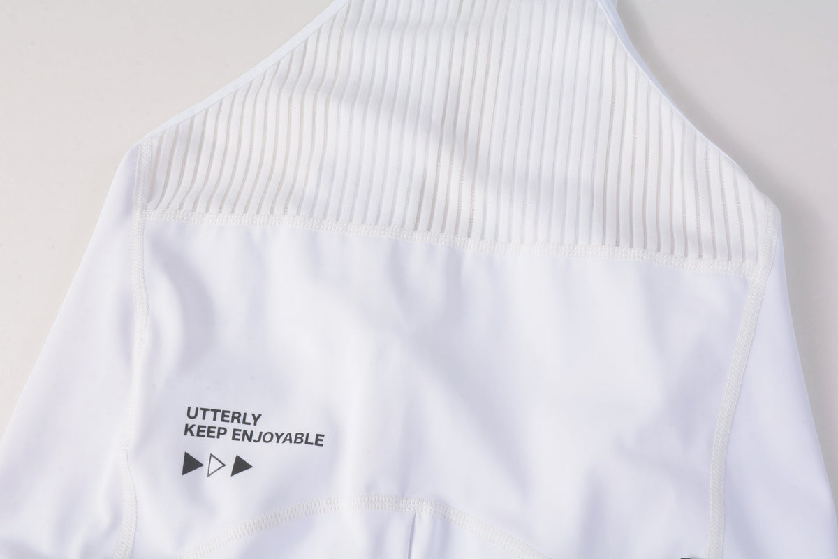Women's Cargo Bib Shorts Yun Lan-White