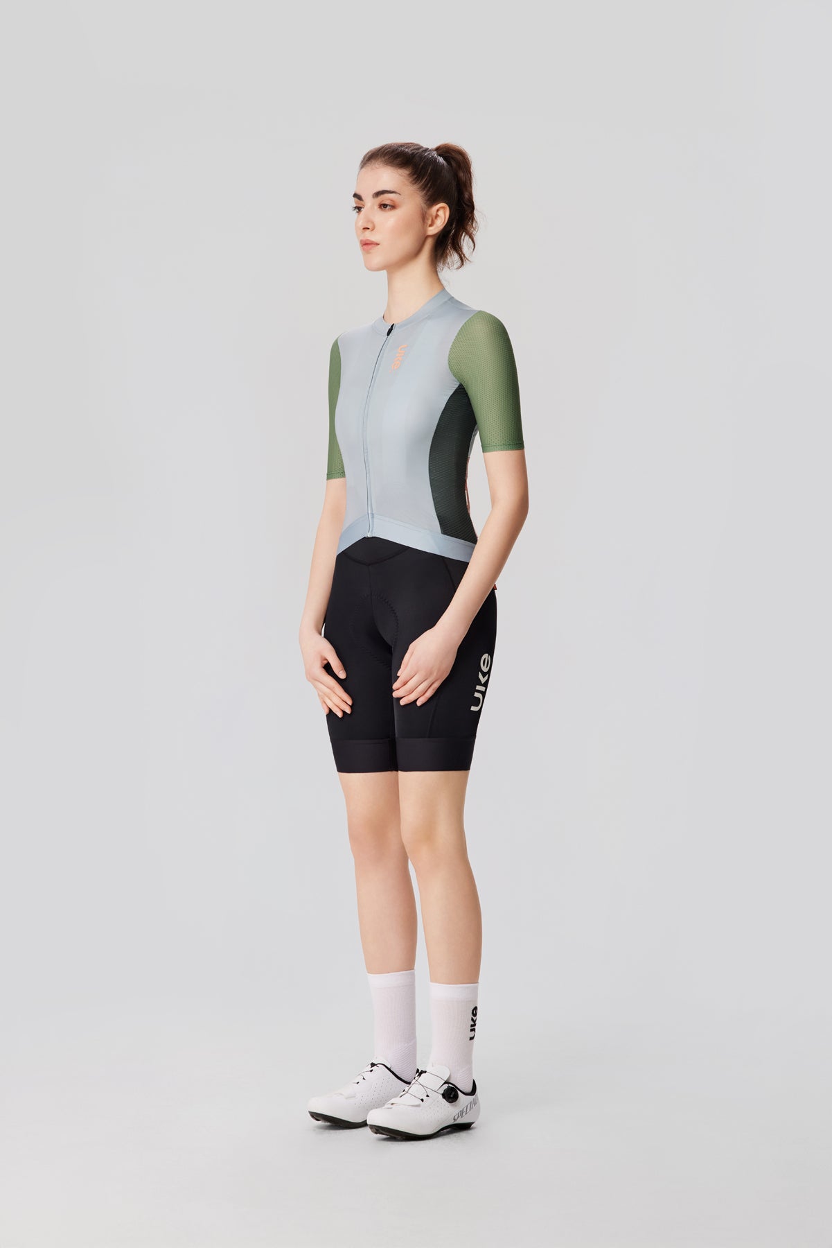 Women's Jersey SI-1 Moving clouds-Light grayish green
