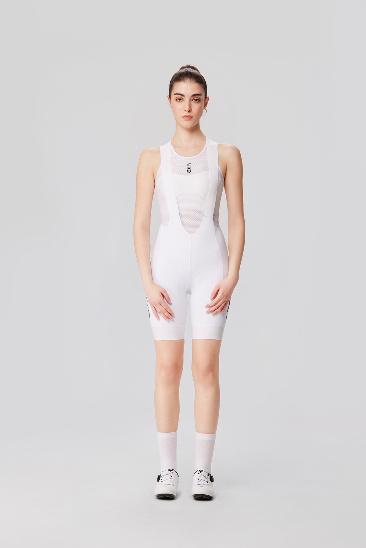 Women's Cargo Bib Shorts Yun Lan-White