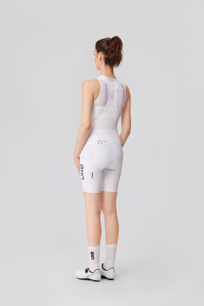 Women's Cargo Bib Shorts Yun Lan-White