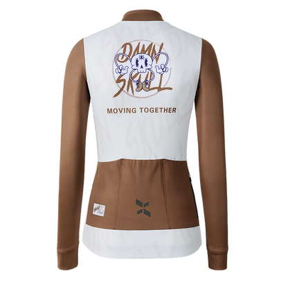 Women's Training Thermal Cycling Jersey Skull-Caramel