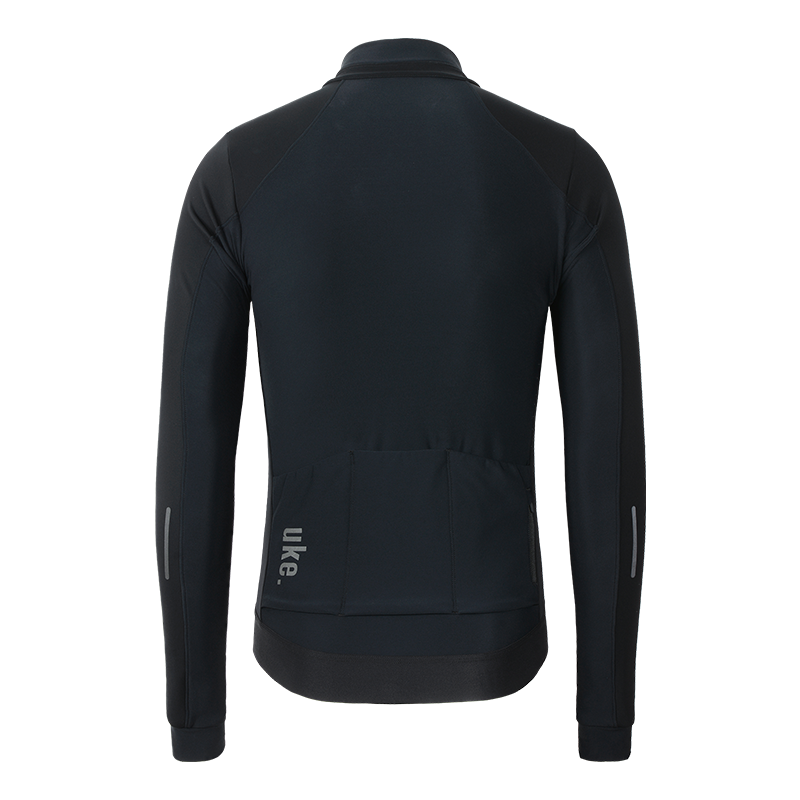 Men's Training Thermal Cycling Jacket Black-Galaxy
